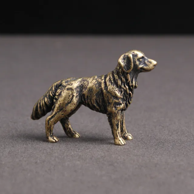 Brass Dog Figurines Collection Statuette Fengshui Sculptures Tea pet Gifts