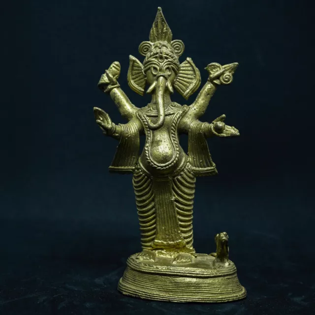 Dhokra Ganesha Statue Brass God Idol folk art sculpture for Home Decoration
