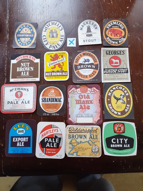 Old UK beer labels: 16 random selection (LotX)