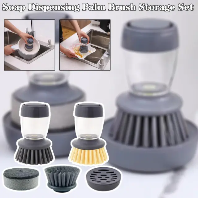 Soap Dispensing Palm Brush Storage Set; R09C