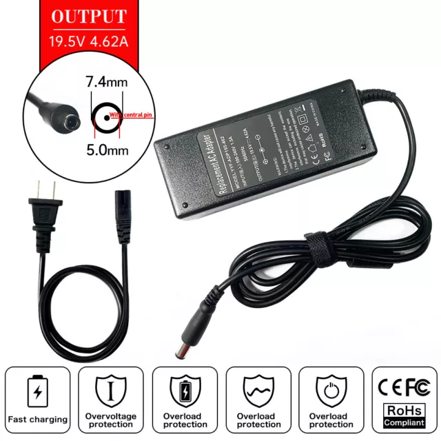 AC Power Adapter Charger for Dell Vostro 3546 1500 1501 3460 3300 Laptop