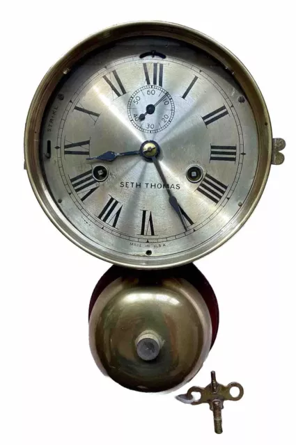 Seth Thomas Ship's Bell Wall Clock, Late 19th Century
