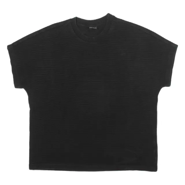 Urban Classics geripptes T-Shirt schwarz kurzärmelig Herren M