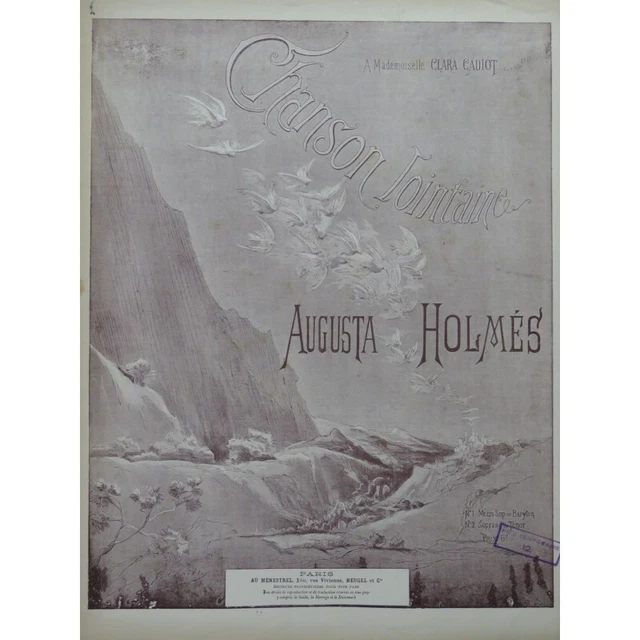 HOLMÉS Augusta Chanson Lointaine Chant Piano 1909