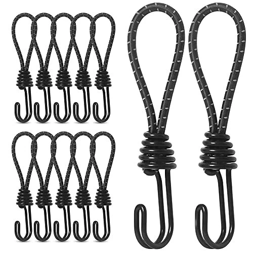 mizikuu Tendeurs Elastique avec Crochets 12 Pcs Tendeur Bache Tendeurs Univer...