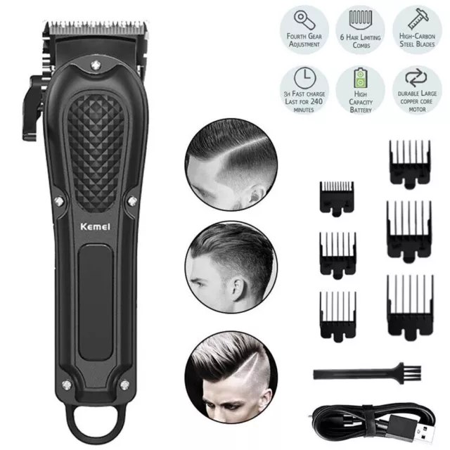 Professional Hair Clippers Cordless Trimmer Beard Cutting Machine Barber Kemei