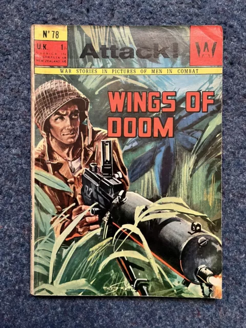 Attack! War Stories in Picture Library Comic No. 78 Wings of Doom
