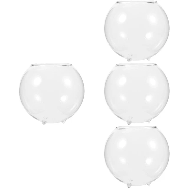 4 PCS Glass Fish Bowl Micro Landscape Vase Glass Aquarium Fish Tank