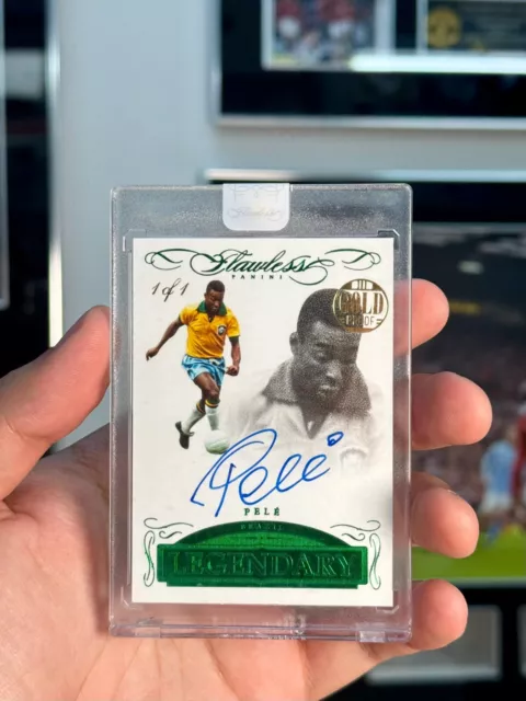 2016 Panini Flawless Soccer Pele Legendary 1/1 GP Emerald ON CARD AUTO RARE