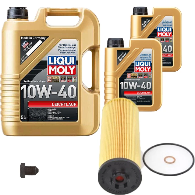 Filtro olio Bosch 7L Liqui Moly funzionamento leggero 10W-40 per Audi VW A6 Avant 2.5 TDI