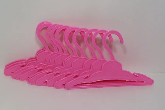 12 PINK BAR Doll Clothes Hangers (1 Dozen) For 18" American Girl (Debs)