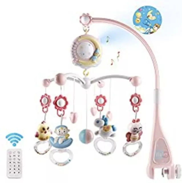 Baby Musical Crib Mobile with Timing Function Projector and Light Remote Control