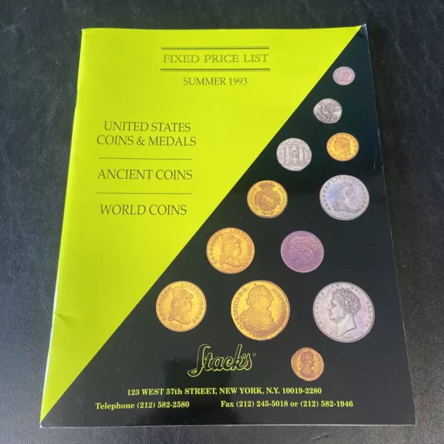 Stacks Coin Auction Catalog Public Auction Sale - 58 Pages Summer 1993