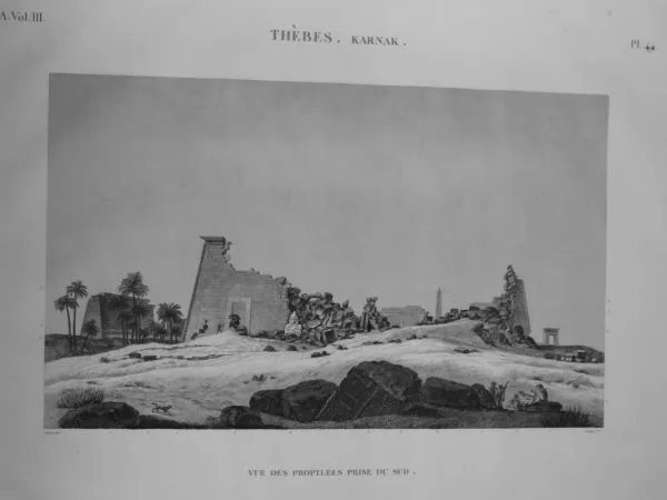 Gravure Originale DESCRIPTION EGYPTE Empire THÈBES