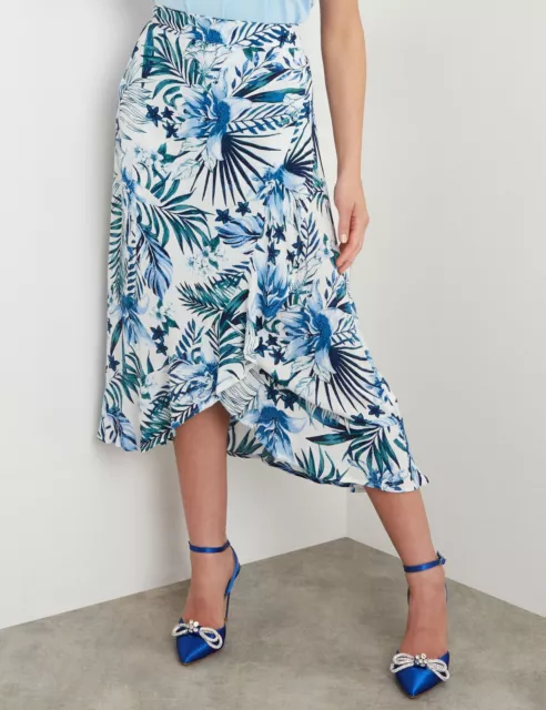 ROCKMANS - Womens Skirts - Midi - Summer - Blue - Floral - Bodycon - Fashion 3