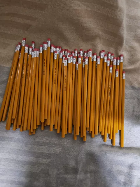 Dixon Pencils  No. 2 HB Lead Wood  Yellow Lot of 78 Office School Supply