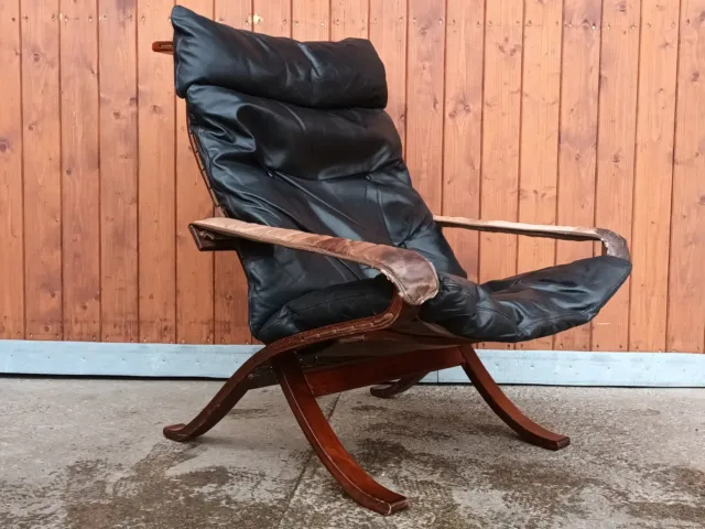 Leder Sessel Vintage Relaxsessel Siesta Retro Easy Chair Danish 70er Westnofa