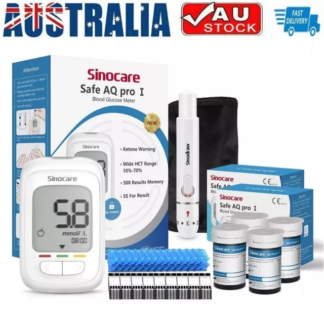 AQ PRO Blood Glucose Monitor Diabetes Test Kit Blood Sugar Meter 50 Test Strips