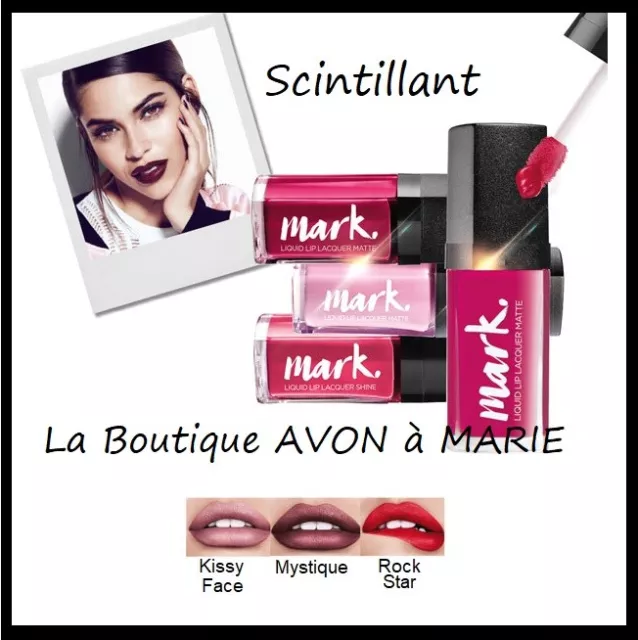 ENCRE / LAQUE à levres SCINTILLANT longue tenue Sans Transfert LIP LACQUER AVON