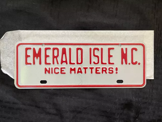 Red Emerald Isle North Carolina License Plate Nice Matters!