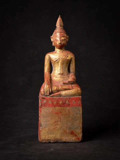 Antique wooden Thai Buddha statue from Thailand, 18th century