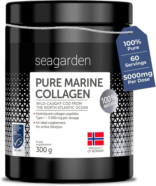 SEAGARDEN PURE MARINE Collagen Powder 5000mg Hydrolyzed Collagen