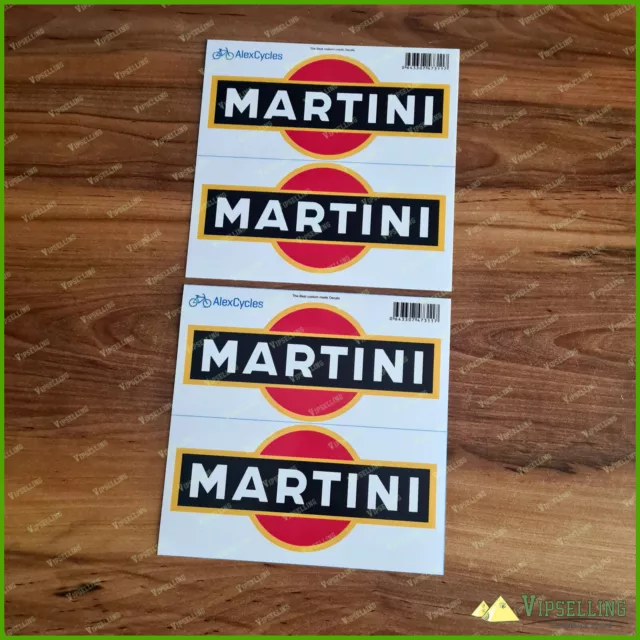 MARTINI Racing Sponsor Laminated Decals Stickers Logo Emblems Glass Gift Kit x4