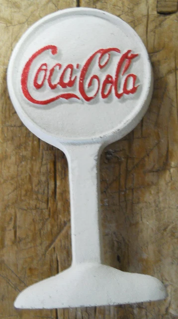Cast Iron Coca Cola Door Stop – Patina Metal, Coke Collector Doorstay