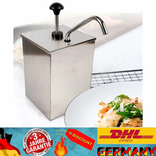 4L Einköpfe Dispenser Ketchup Senf Spender Saucenspender Dosierspender Edelstahl