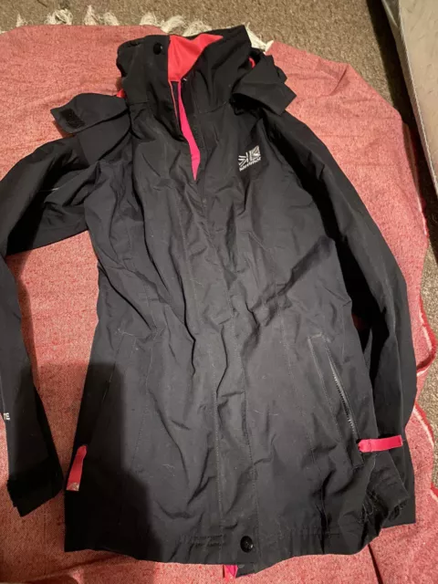 girls karrimor weathertite hooded jacket size 11-12 years