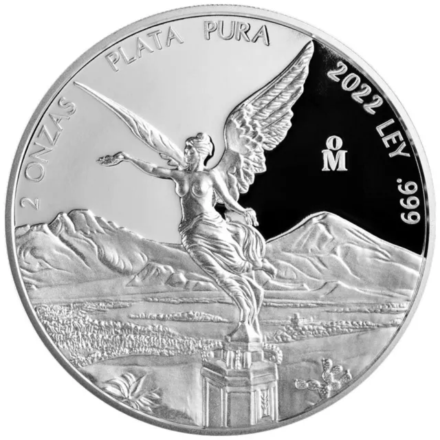 Silbermünze Libertad Siegesgöttin 2022 - Mexiko - in Kapsel - 2 Oz PP