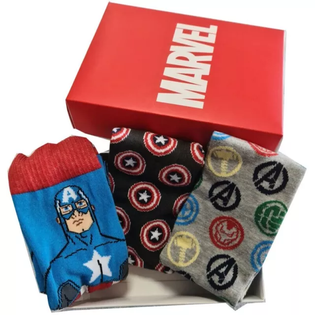 Marvel Avengers Geschenkset   Socken 39-45 Set 3 ´er