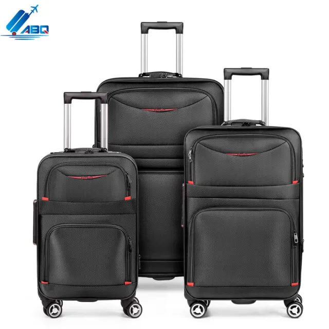 3 Piece Softside Expandable Lightweight Durable Suitcase 20/24/28in Luggage Set