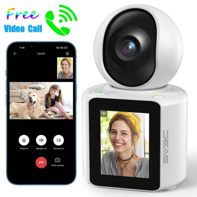 Wifi Video Calling Camera Baby Monitor Home IP Cam Two-way Voice Call 2.8 Inch