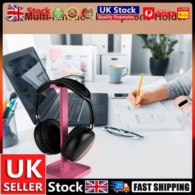 M1 Headphone Holder Hanger Earphone Desktop Display Stand Bracket (Pink) UK