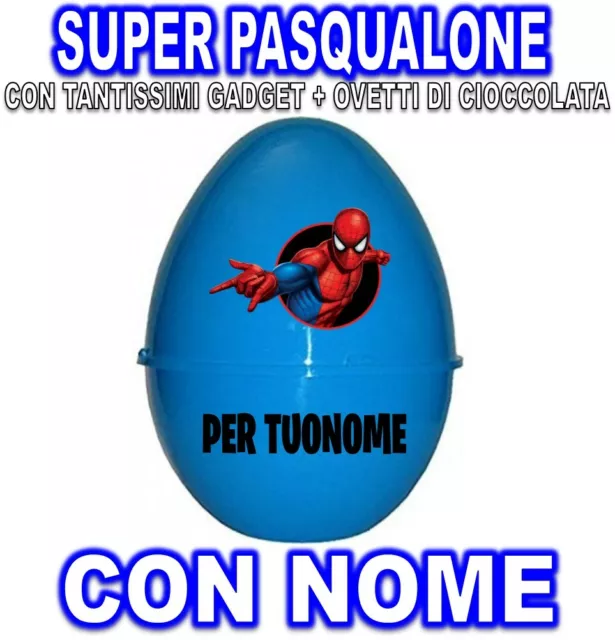 Spiderman Super Pasqualone Sorpresone Uovo Di Pasqua Contenitore Per Bambino