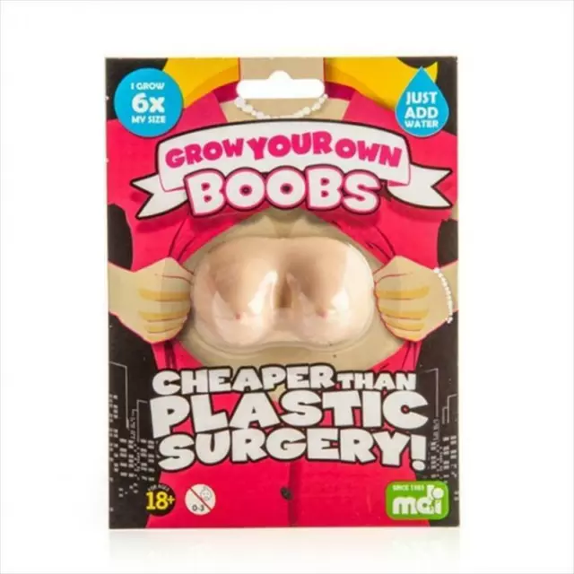 Grow Your Own Boobs Toy Just Add Water Jokes Funny Hens Gift Novelty Party