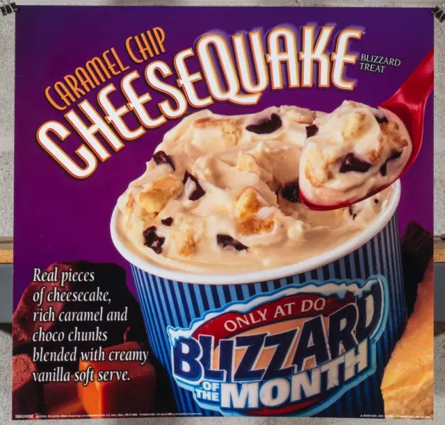 Dairy Queen Promotional Poster For Backlit Menu Sign Caramel Cheesequake dq2