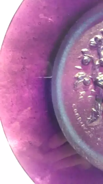 Daum French Crystal SEASONS Collector Plate Autome R. Corbin purple 3