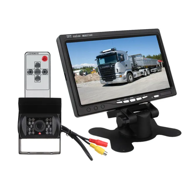 Rear View Backup Night Vision Camera +7" Monitor Reverse System For Truck VAN RV