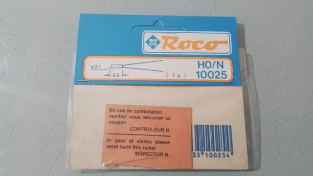 Roco Echelle N/Ho Ref 10025. Ampoule Avec Fils Eclairage Locomotive Neuf Blister