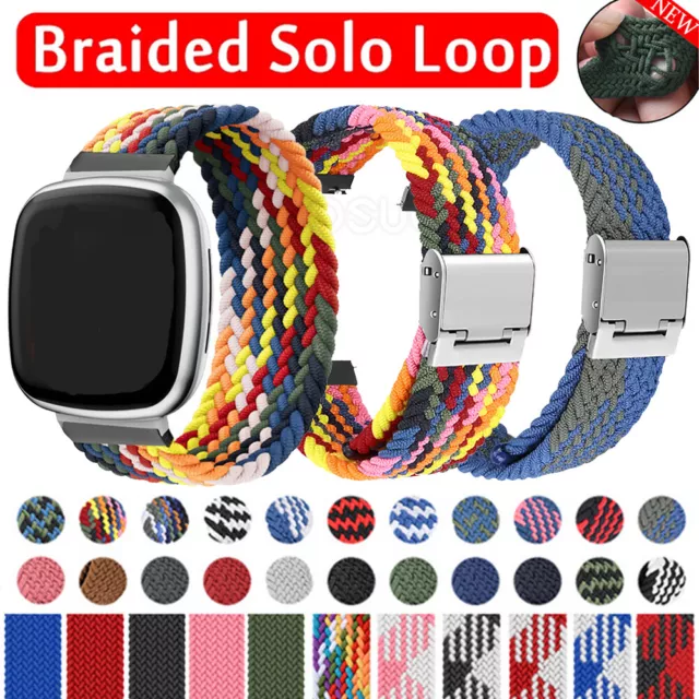 For Fitbit Versa 3 / Fitbit Sense Woven Nylon Sport Watch Strap Replacement Band 3