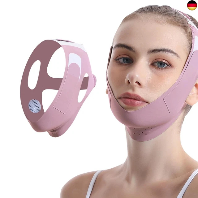 V-Linien Maske Für Doppelkinn – Wiederverwendbar, Hautfarben, Für Gesichtsstraffung über Nacht