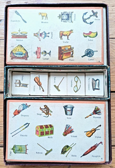 Jeu De Loto Ancien Pour Enfants - Nicolas-Keller Atlas - C. 1900 - Complet - Boîte à Restaurer