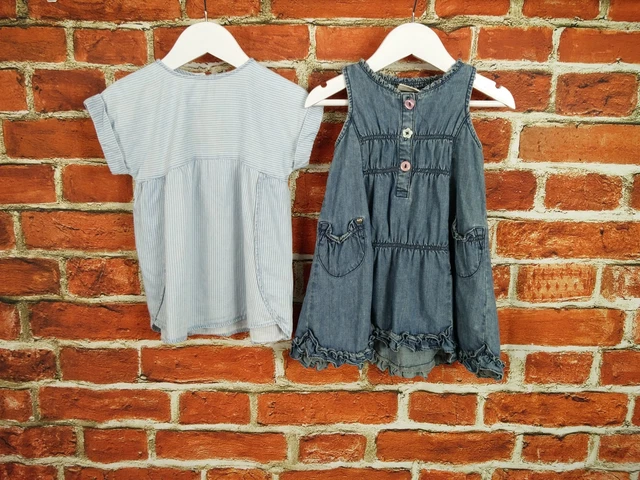 Baby Girls Bundle Age 12-18 Months Next Zara Dress Sleeveless Stripe Summer 86Cm