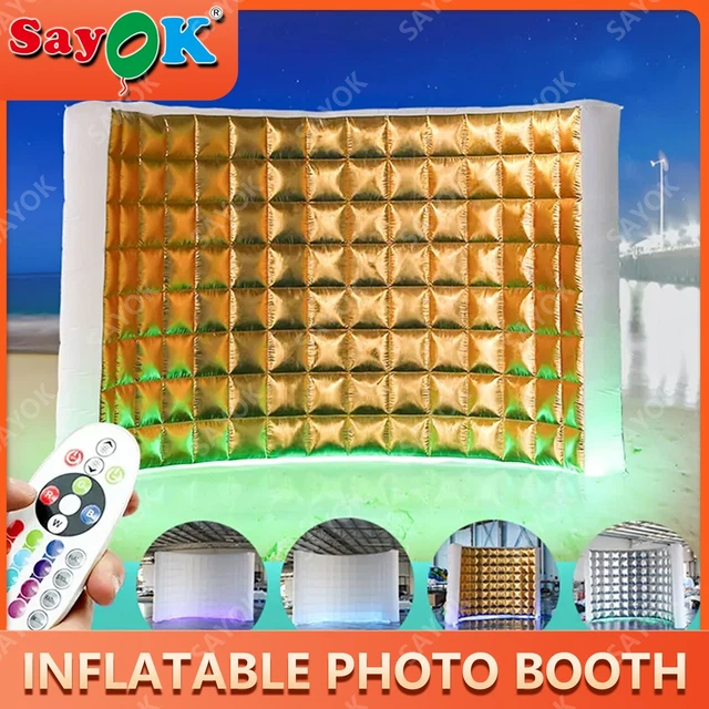 Cabina de fotos inflable circular Vogue emergente inflable para exposiciones de eventos