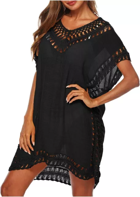 Wander Agio Hollow Out Swim Cover Up, Women's Size ONE SIZE, Black NEW MSRP $65