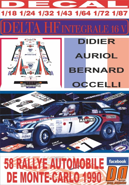 LANCIA STRATOS n° 7 BP RALLYE DU VAR 1977 DECAL 1/43e ARENA