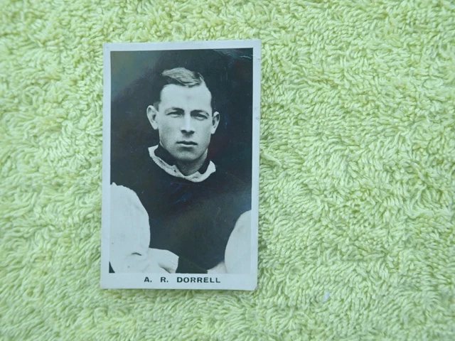 THOMPSON ADVENTURE SIGNED REAL PHOTO Football Trade Card AR Dorrell Aston Villa