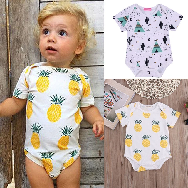Newborn Kids Baby Girls Outfits Print Romper Bodysuit Jumpsuit Playsuit Clothes
